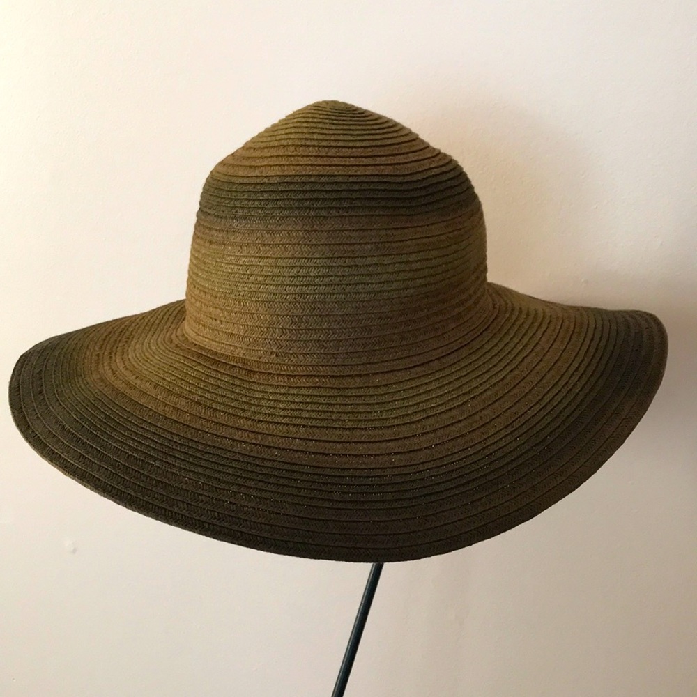New brown multicolor woven sun hat
